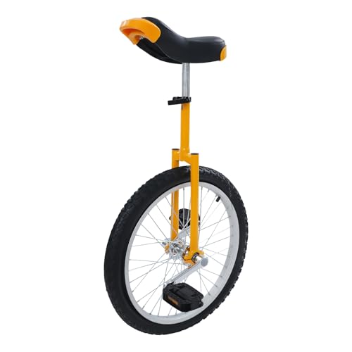 Image of DYNAMI Unicycle with Excellent Steel Frame,Leakproof Tire,Adjustable Height,Curved PU Seat,Mute Bearing,Anti-Slip Designs,for Outdoor Sports Fitness Exercise