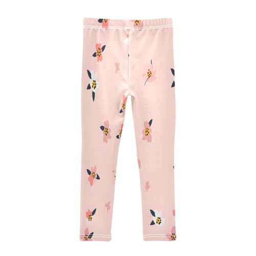 Toddler Girls Leggings Printed Yoga Pants Leggings Small Flowers with Leaf for Kids2