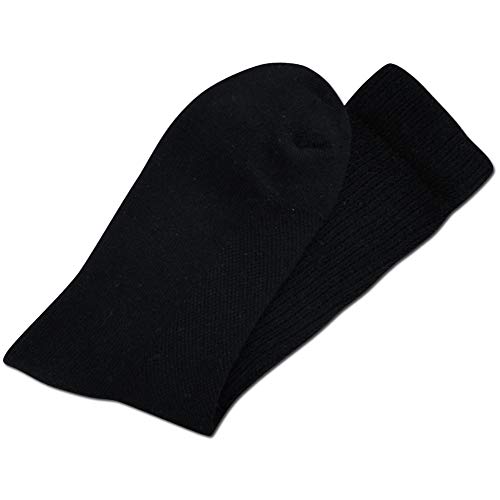 Well Knitting Loose Men's Diabetic Crew Socks,Non-Binding Top,Seamless Toe,Semi Cushion,Breathable Soft Coolmax Socks 4 Pairs