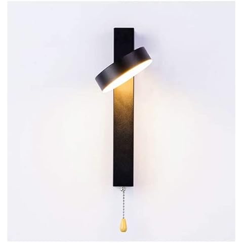 Yukojur LED Wall Light Bedside Light Color Selectable with Pull Cord Switch,9W Beam Angle Ajustable Indoor Wall Spotlights for Living Room Bedroom Kitchen Corridor-1 Pack Cover
