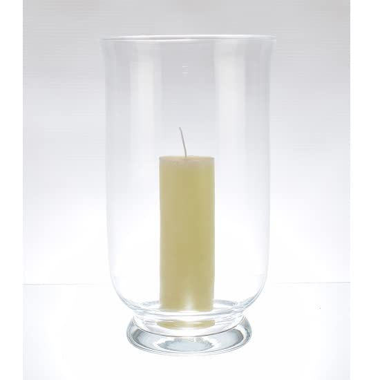 Portavelas grande de cristal de 30 cm