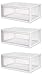 Sterilite 23758003 Large Tall Modular Drawer, White Frame with Clear Drawers, 3-Pack