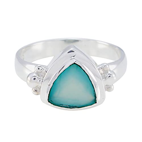 Bague en argent sterling 925 robuste avec pierre anti-allergie