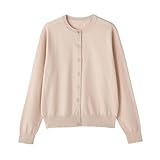 無印良品 婦人 UVカット強撚コットンクルーネックカーディガン レディース BA1PXA6S ライトピンク S