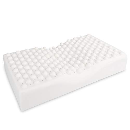 Qi Peng Cuscino in Lattice - Cuscino Memory Cuscino per Adulto Cuscino cervicale Cuscino in Gomma Cuscino Singolo per Uomo e Donna (Colore : Bianca)