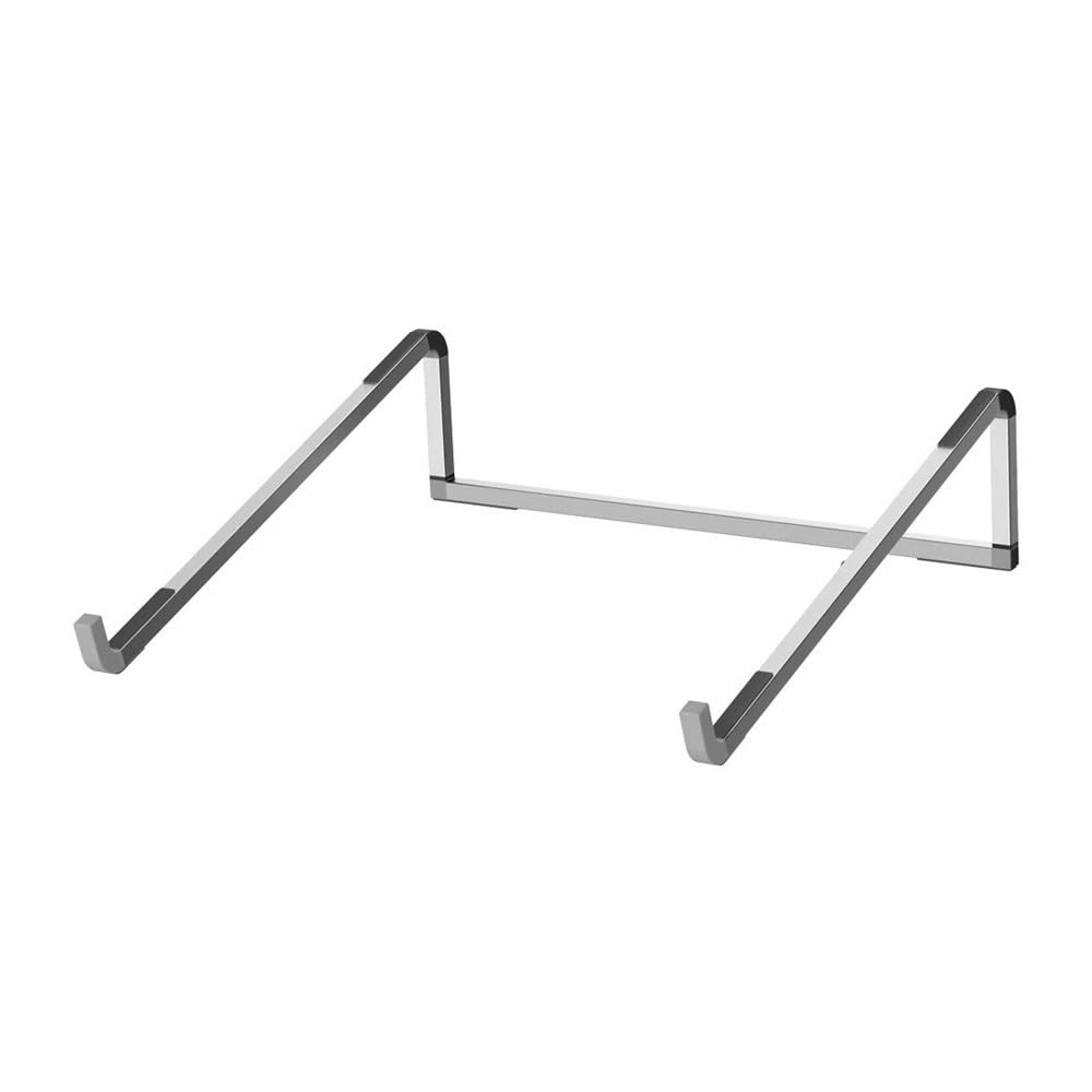Soporte para portátil de escritorio elevador y plegable de aluminio plateado 8