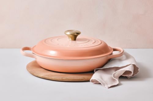 Le Creuset Signature Gourmet-Profitopf aus Gusseisen, 26 cm, 2,2 Liter, Peche – Ansicht 6