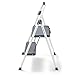 Gorilla Ladders 2-Step Compact Steel Step Stool, 225 lbs. Load Capacity Type II Duty Rating (8ft. Reach Height) GLS-2CS-2