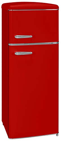 RKGC 270/45-16 A++Rot Retro-Kühl-Gefrierkombination/EEK: A++/4* Gefrierfach/164 Liter Kühlen/44 Liter Gefrieren/ Retro-Handgriff/Rot
