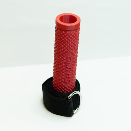 Image of Armwrestling Multispinner Training Handle with Strap, Red Textured Grip (40 mm)