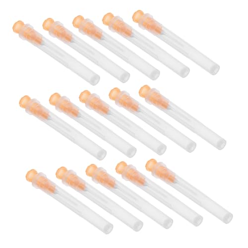 HOMOCONO 100pcs Plastic Industrial Liquid Refill Needles 25g 13mm for Inks Adhesives Glue DIY