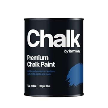 Hemway - Premium Chalk Paint - Royal Blue 1 L | Chalky Matt Shabby Chic Finish for Interior Furniture & Walls | Quick Dry & 1 Coat