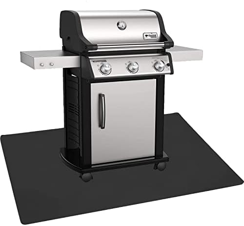 AiBOB Under Grill Mat, 36 X 50 inches Absorbent Oil Pad Protects Decks and Patios, Reusable and Waterproof, Black