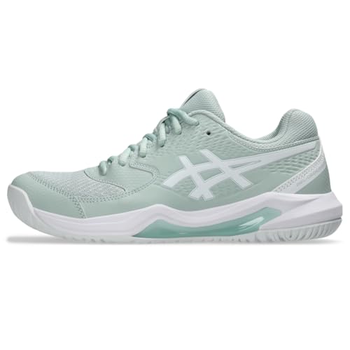 ASICS Women's Gel-Dedicate 8 Tennis Shoes, 7.5, Lichen Rock/White