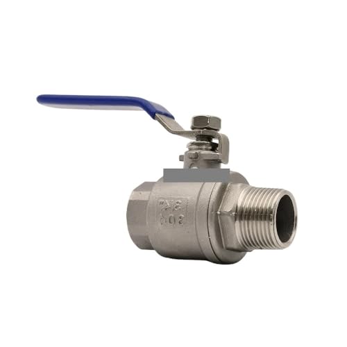 Válvula de bola de 1-1/2" BSPT hembra x macho para agua, gas y aceite de acero SS304 3