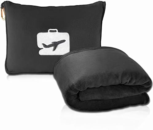EverSnug Travel Blanket and Pillow - Ultra-Soft, Compact & Lightw...