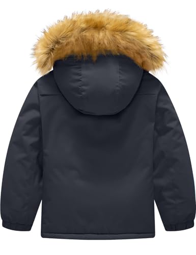 GEMYSE Boy's Winter Waterproof Ski Snow Jacket Hooded Fleece Windproof Jacket2