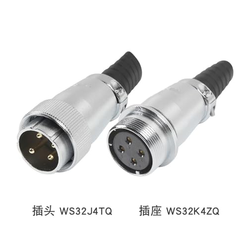 Conector macho hembra de aviación WS32 y acoplamiento de 4 pines 3