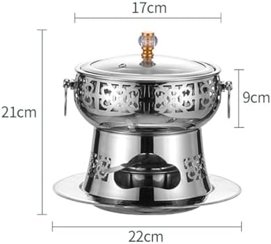 UWYTGF Fondue Pots Alcohol Stove Copper Pot Small Hot Pot Commercial Edging Stove Single Copper Hot Pot Household Pure Copper Small Pot,A,A - 1