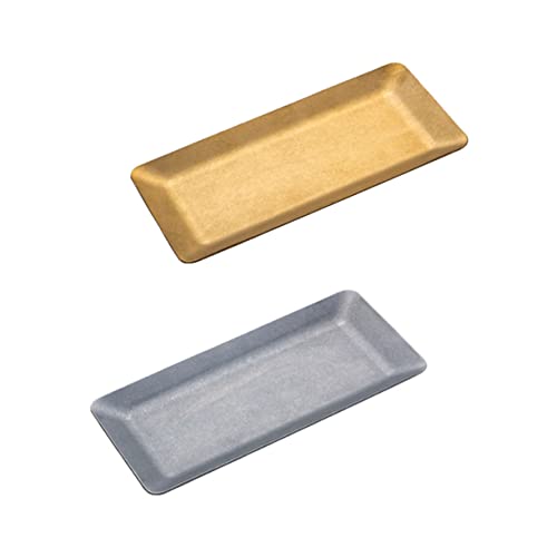 2 Platos Japoneses Rectangulares de Acero Inoxidable miniatura 1