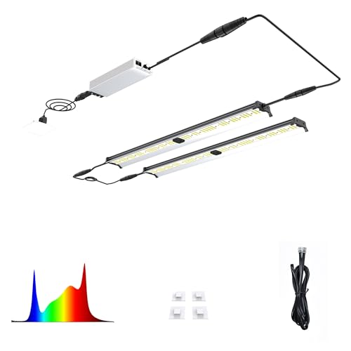 FARMLITE Grow Light Bars Full Spectrum Led Grow Lamps Grow Lights for Indoor Plants Dimmable Daisy Chain for Grow Lights Supplemental Lighting for Grow Tent (120watts)