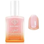 modelones Nail Strengthener Jelly Pink Purple Nail Repair for Damaged Nails Strengthening Polish 15ml Nail Growth and Strengthener Natural Concealer Foundation Nail Care Gifts for Women