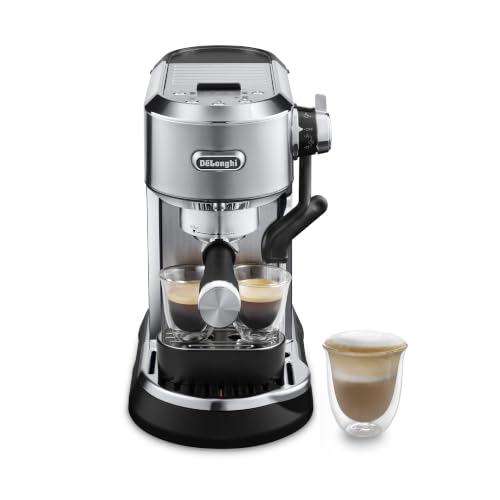 Image of De'Longhi EC950M Dedica Maestro Plus Espresso Machine with Automatic Steam Wand, Stainless Steel