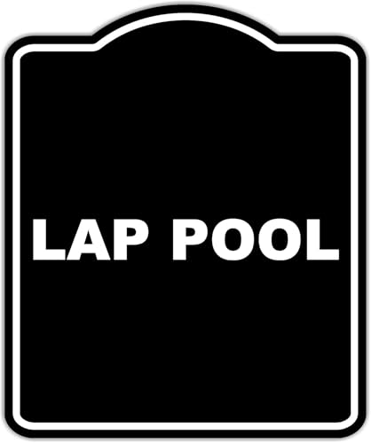 LAP POOL BLACK Minimalist Aluminum Composite Sign 15 x 18 inches