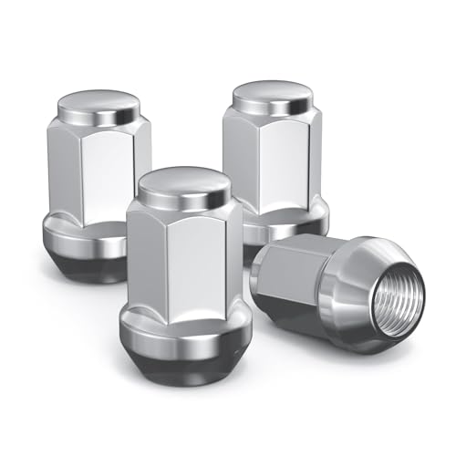 Image of MIKKUPPA M12x1.25 Lug Nuts - Replacement for Nissan Altima Maxima Pathfinder Rogue Sentra, Subaru Outback Forester Aftermarket Wheel - 4pcs Chrome Closed End Lug Nuts