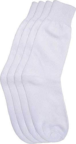 School White Socks -Organic Cotton School Socks - Unisex - Calf length- Pack of 3(White) free size-image-27