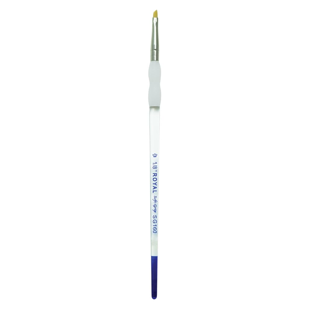 Omnia 1/4" Width Royal Soft-Grip Series Sg60 Gold Taklon Angular (Size /4")