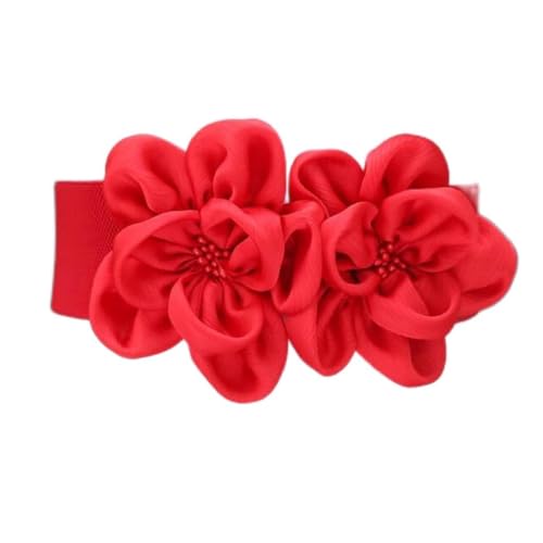 Women's Runway Vintage Flower Elastic Cummerbunds Female Dress Corsets Waistband Belts Decoration Wide Belt