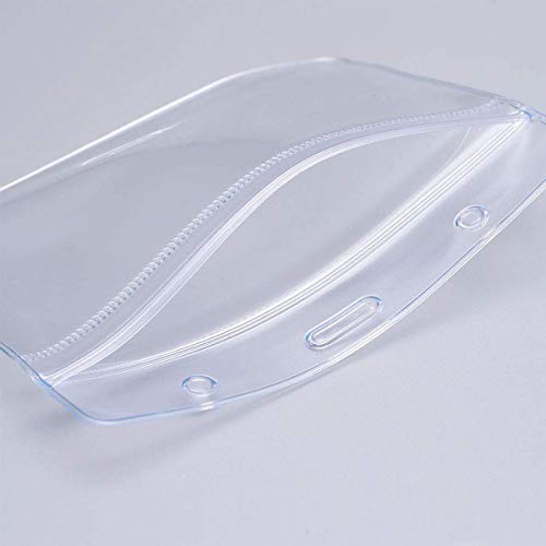 20 porta badge, in plastica trasparente