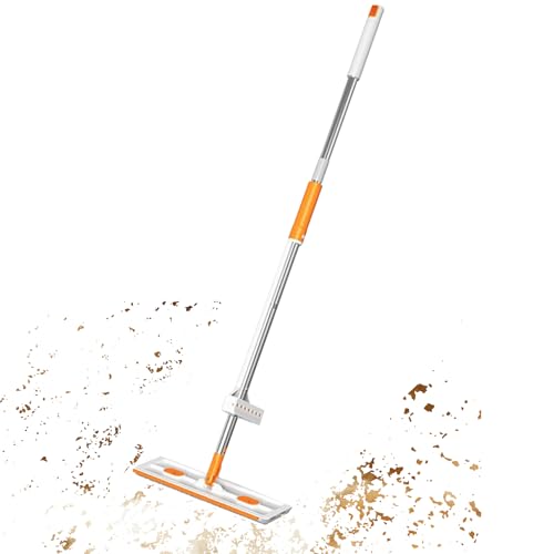 Fregasuelos Planos para Limpieza De Suelos - Mopa Húmeda y Seca,Mango Telescópico para Fregado Diario en Áreas Grandes Abiertas de Hogar Apartamento Baño Cocina y Uso Comercial