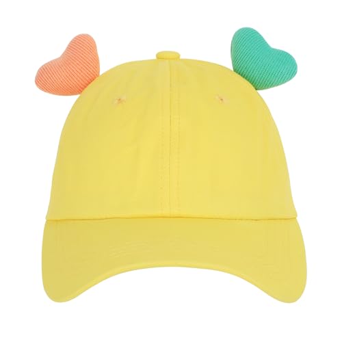 Casquette baseball enfant coton respirant motif cœur 3D 5-12 ans