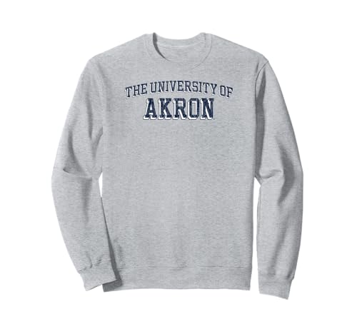 Akron Zips Retro Arch Gray Officially Licensed Sweatshirt