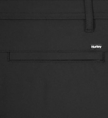 Hurley Calça masculina elástica de desempenho híbrido repelente de água, Preto, 32W / 30L