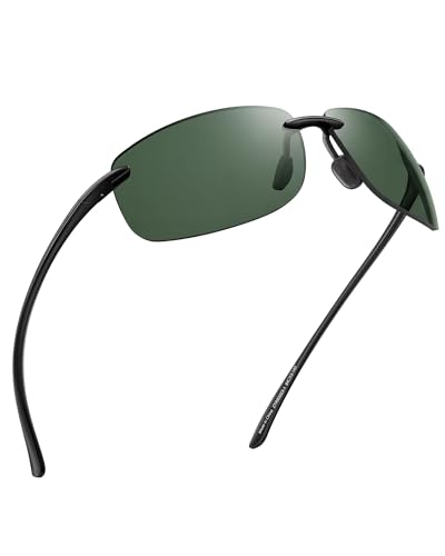 Image of JIM HALO Sport Sunglasses Men Womens TR90 Rimless for Driving Running Golf | Polarized /Non polarized,Lightweight,17g /0.6oz,Rectangle,Wrap Around,Cycling,Fishing,Outdoor Activities