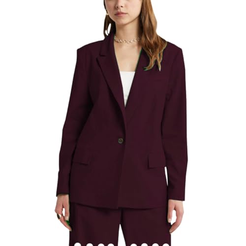 Women's Linen Pantsuits 2 Piece Casual Pants Suits Business Outfits Professional Blazer Pantsuits Set Work Office