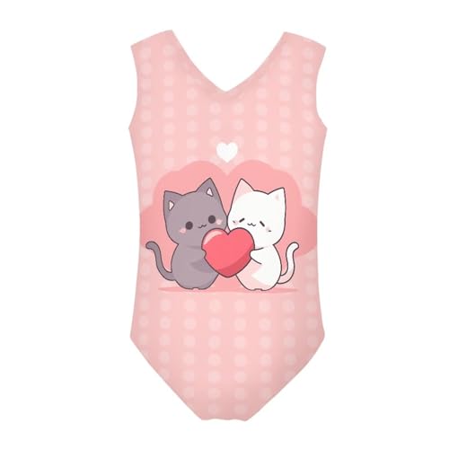Image of Fashion Print One-Piece Swimsuits for Girls,Soft Stretchy One Piece Bathing Suit Quick Dry Beach Swimwear 5-14 Years