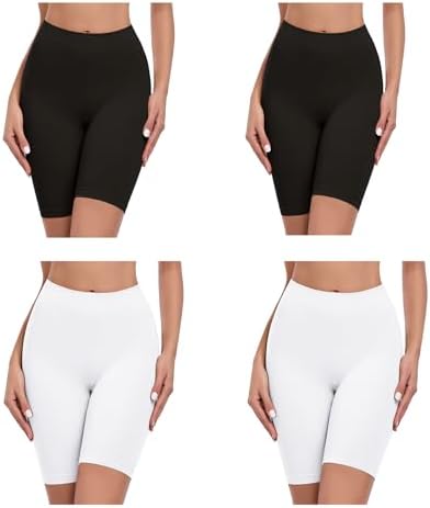 4 Pack Slip Shorts for Women Thigh Slimmer Yoga Shorts Underwear ...