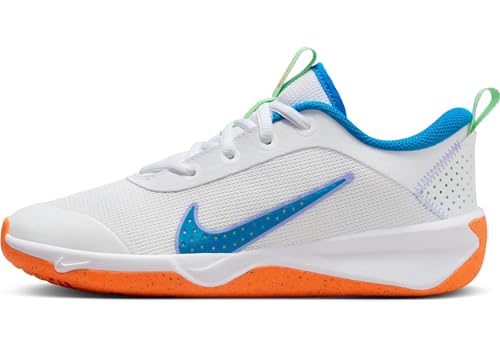 Nike Omni Multi-Court ältere Kinder Hallenschuh, White/Photo Blue-Vapor Green, 38 EU