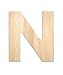 Darice 0993-N Natural Unfinished Wood Letter N, 12-Inch