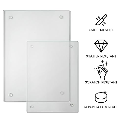Set de 2 tablas de cortar de vidrio templado 12x16 y 8x12 pulg miniatura 4
