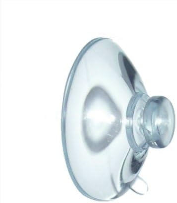 Packet of (10) 25mm (approximately 1") standard suction cup, cups, sucker, suckers, "head, plain, clear vinyl PVC