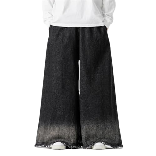 Men Wide Leg Jeans Oversized Loose Jean Pants Jogger Denim Trousers