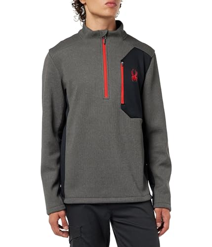 Image of Spyder mens Bandit 1 /2 Zip Fleece Ski Mid Layer Sweater Jacket