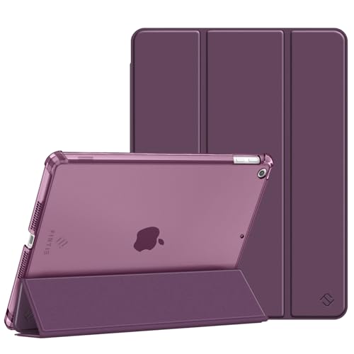 Fintie Hülle für iPad 9. Generation 2021/8. Gen 2020/7. Gen 2019 10.2 Zoll mit Stifthalter, ultradünne leichte Schutzhülle mit transparenter Rückseite und Auto Schlaf/Wach Funktion, Lila
