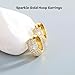 TOPGRILLZ Diamond Gold Hoop Earrings 5A+ Cubic Zirconia 14K Gold Small Chunky Thick Cartilage Hoop Huggie Earrings For Men Women-Gold