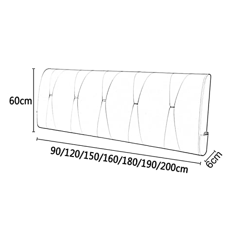 Haipeng Bedside Bed Backrest Cushion, 6Cm Thick Sponge Filled Soft Case Headrest, Wedge Reading Pillow For Individual Double Bed, Custom Size (Color : Twilight Gray, Size : 120X6X60Cm) #TOP5